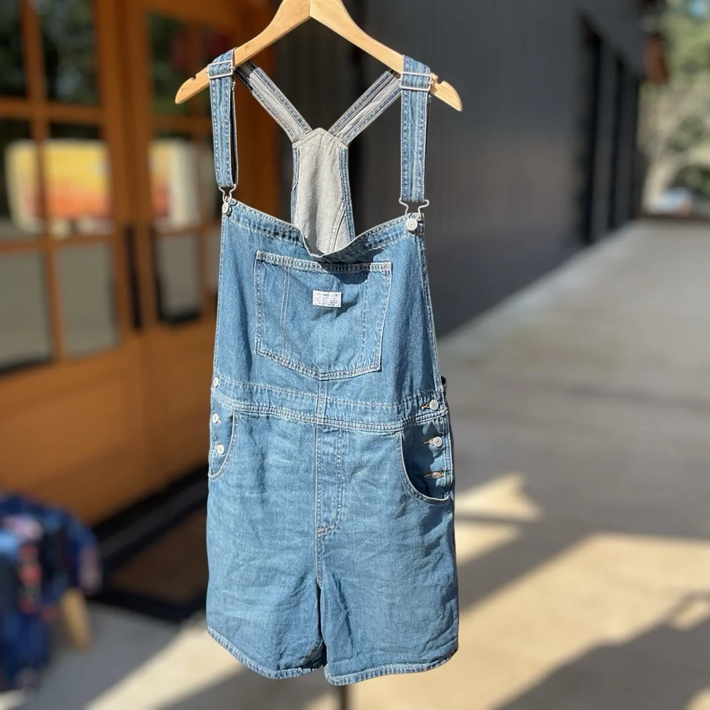 Vintage Levi's Blue Denim Women's Shortalls XL